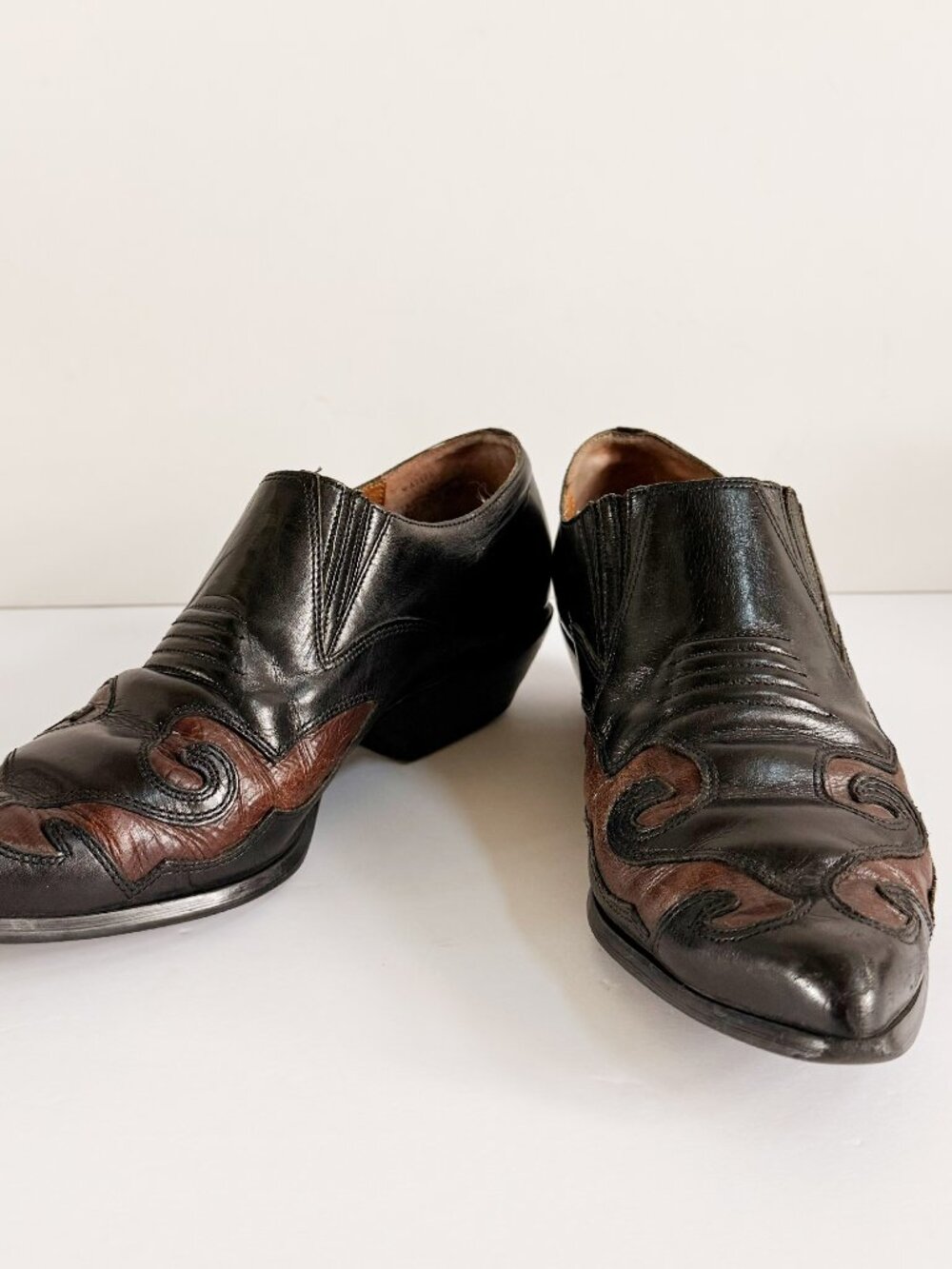Vintage Nine West Western Leather Shoes Cowboy Style Brazil Women’s 7.5